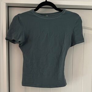 NWOT Skims dark teal fitted t shirt